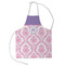 Pink, White & Purple Damask Kid's Apron - Small (Personalized)