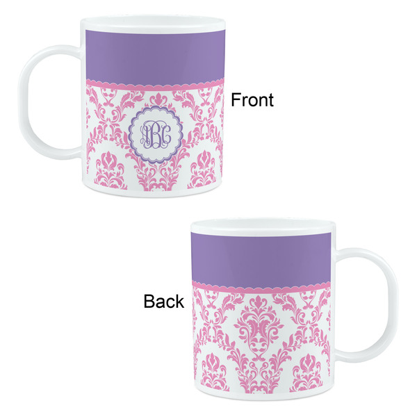 Pink, White & Purple Damask Kid's Mug - Apvl