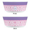 Pink, White & Purple Damask Kids Bowls - APPROVAL