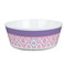 Pink, White & Purple Damask Kid's Bowl (Personalized)