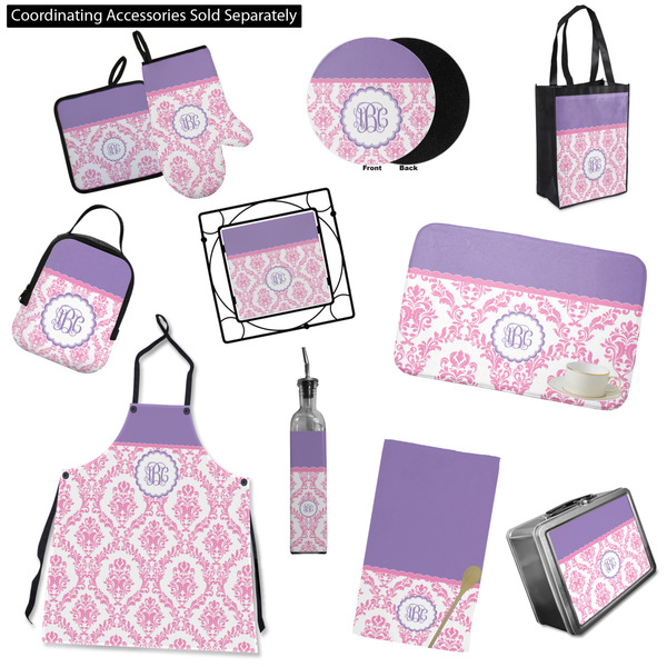 Pink, White & Purple Damask Kitchen Accessories & Decor