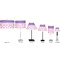 Pink, White & Purple Damask Lamp Full View Size Comparison