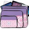 Pink, White & Purple Damask Laptop Case Sizes