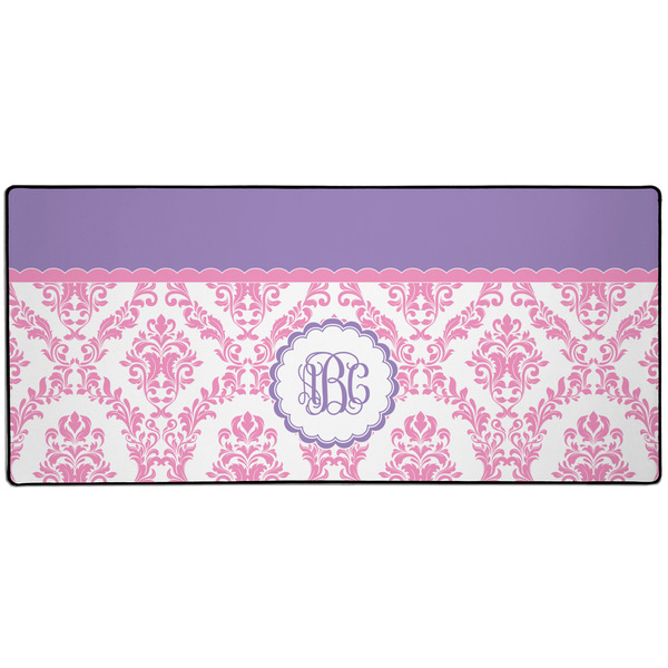 Pink, White & Purple Damask Large Gaming Mats - APPROVAL