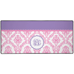 Pink, White & Purple Damask Gaming Mouse Pad (Personalized)
