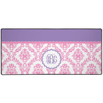 Pink, White & Purple Damask 3XL Gaming Mouse Pad - 35" x 16" (Personalized)