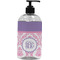 Pink, White & Purple Damask Plastic Soap / Lotion Dispenser (Personalized)
