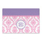 Pink, White & Purple Damask Large Rectangle Car Magnets- Front/Main/Approval