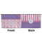 Pink, White & Purple Damask Large Zipper Pouch Approval (Front and Back)
