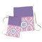 Pink, White & Purple Damask Laundry Bag - Both Bags