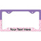 Pink, White & Purple Damask License Plate Frame - Style C