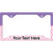 Pink, White & Purple Damask License Plate Frame - Style C (Personalized)