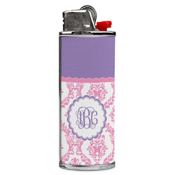 Pink, White & Purple Damask Case for BIC Lighters (Personalized)