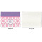Pink, White & Purple Damask Linen Placemat - APPROVAL Single (single sided)