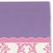 Pink, White & Purple Damask Linen Placemat - DETAIL