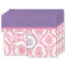 Pink, White & Purple Damask Linen Placemat - MAIN Set of 4 (double sided)