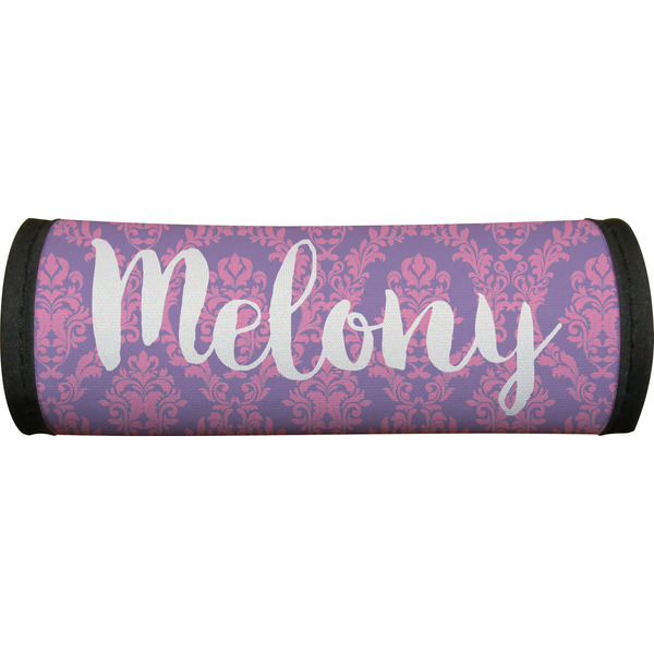 Pink, White & Purple Damask Luggage Handle Wrap