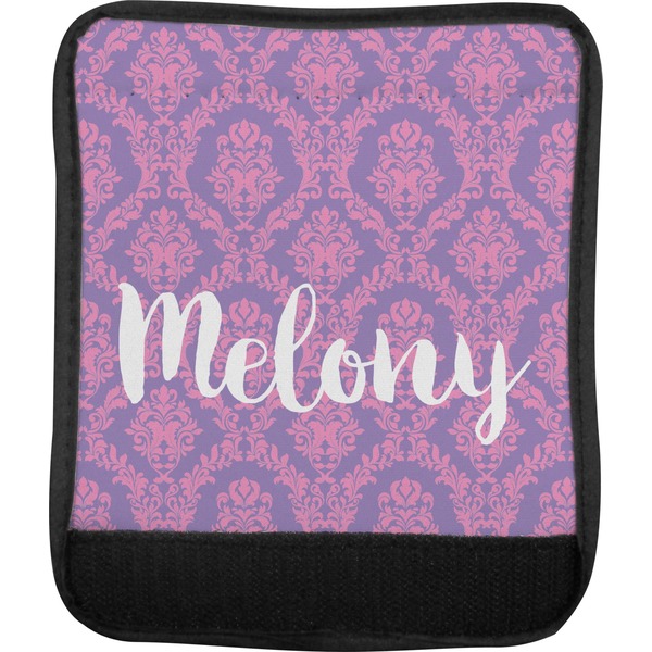Pink, White & Purple Damask Luggage Handle Wrap (Approval)