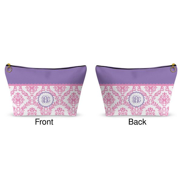 Pink, White & Purple Damask Makeup Bag Approval
