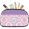 Pink, White & Purple Damask Makeup / Cosmetic Bag - Medium (Personalized)