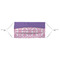 Pink, White & Purple Damask Mask - Pleated (new) APPROVAL