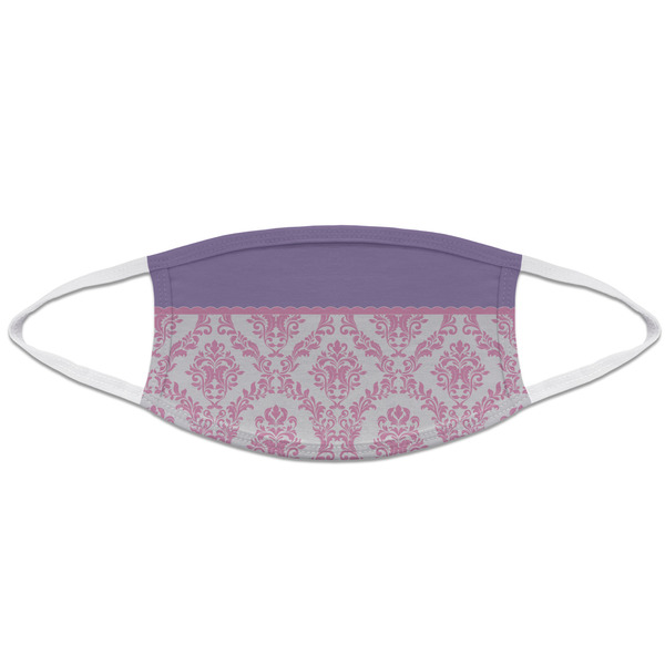 Pink, White & Purple Damask Mask2