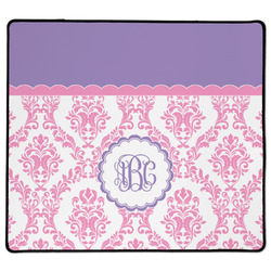 Pink, White & Purple Damask XL Gaming Mouse Pad - 18" x 16" (Personalized)