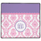 Pink, White & Purple Damask XXL Gaming Mouse Pads - 24" x 14" - FRONT