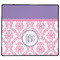 Pink, White & Purple Damask XL Gaming Mouse Pad - 18" x 16" (Personalized)