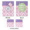 Pink, White & Purple Damask Medium Gift Bag - Approval