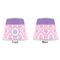 Pink, White & Purple Damask Medium Lampshade (Poly-Film) - APPROVAL