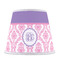 Pink, White & Purple Damask Poly Film Empire Lampshade - Front View