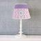 Pink, White & Purple Damask Poly Film Empire Lampshade - Lifestyle
