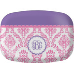 Pink, White & Purple Damask Melamine Platter w/ Monogram