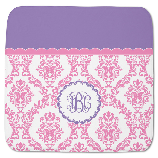 Pink, White & Purple Damask Memory Foam Bath Mat 48 X 48