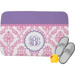 Pink, White & Purple Damask Memory Foam Bath Mat (Personalized)