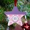 Pink, White & Purple Damask Metal Star Ornament - Lifestyle