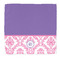 Pink, White & Purple Damask Microfiber Dish Rag (Personalized)