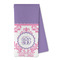 Pink, White & Purple Damask Kitchen Towel - Microfiber (Personalized)