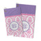 Pink, White & Purple Damask Microfiber Golf Towel - PARENT/MAIN