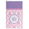 Pink, White & Purple Damask Microfiber Golf Towels - FRONT