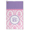 Pink, White & Purple Damask Microfiber Golf Towel - Large (Personalized)