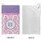 Pink, White & Purple Damask Microfiber Golf Towels - Small - APPROVAL