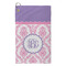 Pink, White & Purple Damask Microfiber Golf Towel - Small (Personalized)