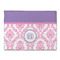 Pink, White & Purple Damask Microfiber Screen Cleaner - Front