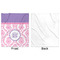 Pink, White & Purple Damask Minky Blanket - 50"x60" - Single Sided - Front & Back
