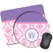 Pink, White & Purple Damask Mouse Pads - Round & Rectangular