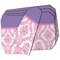 Pink, White & Purple Damask Octagon Placemat - Double Print Set of 4 (MAIN)
