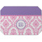Pink, White & Purple Damask Octagon Placemat - Single front