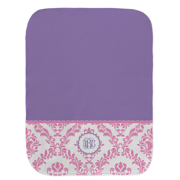 Pink, White & Purple Damask Old Burp Flat